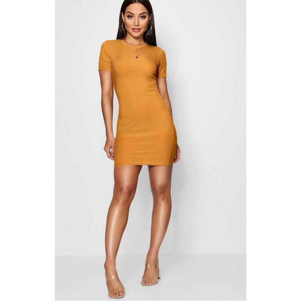 🌟NEW! Kristen Ribbed Bodycon Mini Dress BLACK - Picture 2 of 5